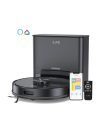 ILIFE T20s Ultra Self-emptying Robot Vacuum with LiDAR Navigation and Strong Suction Robotic Floor Cleaner 10Kpa with Reusable Dust Bag, Anti-Bacterial Cleaning, 2 in 1 Mopping and Vacuum (WiFi Connectivity, Google Assistant and Alexa)(Black)