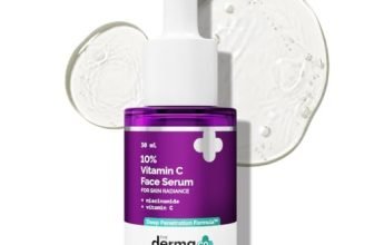 The Derma Co 10% Vitamin C Face Serum with 5% Niacinamide, Powered by Deep Penetration Formula™ | Fades Dark Spots | Reduces Pigmentation | Boosts Collagen | Brightens Skin | All Skin Types | 30 ml