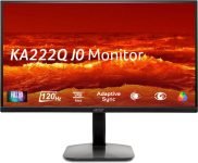 Acer KA222Q J0 54.61 cm (22 inch) Full HD LED Backlit IPS Panel with sRGB 99%,ZeroFrame, HDMI + VGA, Eye Care, Tilt Adjustable Monitor (KA222Q J0bi)(Adaptive Sync, Response Time: 1 ms, 120 Hz Refresh Rate)
