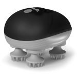 Lifelong Rechargeable Electric Head & Scalp Kneading Massager, 4 Speed Modes, Handheld Portable Head Massager for Hair Growth, Deep Clean and Stress Relieving, (LLM603, Black)