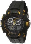 Sonata Men SF Quartz Analog Digital Green Dial Plastic Strap Watch-NP77045PP05
