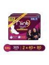 niine Naturally Soft XXL+ Sanitary Napkins Super Day & Night (Combo 2) Sanitary Pad(Pack of 80)