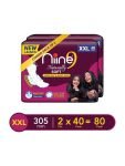 niine Naturally Soft XXL+ Sanitary Napkins Super Day & Night (Combo 2) Sanitary Pad(Pack of 80)