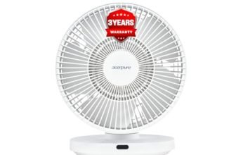 Acerpure Cozy F3 Table Fan with Air Circulator |3years warranty| Energy efficient BLDC motor|Remote control|3D airflow technology |Swing mode |16 speed control and LED display|Whisper-quiet (White)