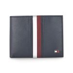 Tommy Hilfiger Men’s Passcase Wallet Rane – Navy | 2 Compartments | 10 Cards Slots | Stylish Men’s Leather Wallet