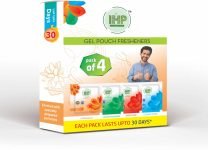 IHP Rose, Citrus, Jasmine, Lavender Refill ISHAN_GEL_POUCH_AIR POCKET FRESHNER- 4 PCS COMBO PACK(4 x 10 g)