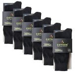 COTSON ;lasting wear in every pair Cotson Men’s Organic Cotton Full Length Socks (Black, Free Size) Pack Of 6