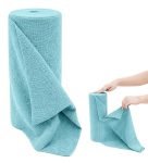 BTfash Microfiber Tear-Away Reusable, Washable, 25x25cm 20 Pieces Cleaning Towels Roll – Premium, Super Absorbent Cloths for Kitchen, Car & Home (Sky Blue_Pack of 1 Roll)