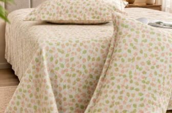 Cortina Cloud Cotton King Size Bedsheet with 2 Pillow Covers | Super Soft, Breathable & Skin-Friendly Bedsheet for Double Bed King Size with Printed Design | (Cream,270×250 cm)