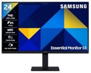 Samsung 24″(60.5 cm) Flat IPS Monitor|IPS Panel|FHD 1920 x 1080|100 Hz|New Super Slim Design|Ports-HDMI,VGA|Tilt Stand Feature -2˚ to 21˚|Game Mode|Eye Saver Mode|Wall Mountable|LS24D300GAWXXL|Black
