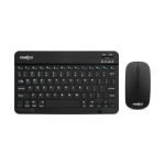 Frontech Wireless Mini Keyboard & Mouse Combo, Bluetooth 5.2, 78 Keys, 1600 DPI Mouse, Rechargeable Battery, Type-C Charging, 10m Range, Slim Compact Design, 1 Years Warranty, Black (FT-1603C)
