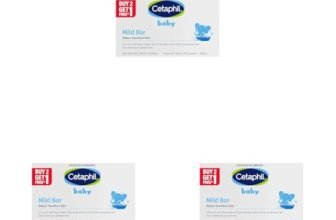 Cetaphil Baby Mild Cleansing Bar for Newborns & Babies 3 x 100 gm | With Shea Butter, Avocado Oil & Olive Oil | Gentle, Hypoallergenic, Pediatrician Recommended | Dry & Sensitive Skin (Pack of 3)