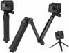 sounce 3Way Monopod Grip Tripod Foldable Selfie Stick,Stabilizer Mount Holder for GoPro Monopod(Black, Supports Up to 1000 g)