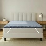 SleepyHug OrthoSoft PRO Mattress Topper | Dual-Layer Memory Foam Comfort with Cooling Gel | Medium Soft Support | Anti-Skid/Elastic Strap Secure Fit | 78x60x2 Inches, Queen, Navy Blue