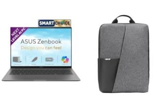 ASUS Zenbook S14 (2026),Smartchoice,Intel Core Ultra 9 (Series 3),16GB RAM,512GB SSD, 3K OLED,Touchscreen, 14″(35.5 cm),Win 11,M365 Basic(1Y),Office 2024,Gray, 1.2 Kg, Copilot+ PC + laptop bag