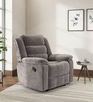 Nilkamal Sierra Velvet Fabric Manual Recliner | 3 Year Warranty | 1 Seater Sofa | Single Sofa Recliner | Finish Color – Brown