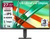 LG UltraFine 68.0 cm (27 inch) 4K Ultra HD LED Backlit IPS Panel with HDR10, DCI-P3 90%, 3-Side Virtually Borderless, DP, HDMI, Height/Tilt Adjustable Monitor (27U710B-BA / 27U710B-B)(Dynamic Action Sync, Response Time: 5 ms, 60 Hz Refresh Rate)