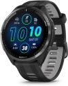 GARMIN Forerunner 965 Music Black/Grey with Built-in GPS Running Smartwatch(Black and powder grey Strap, Free Size)