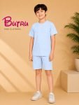 BUTRUKIDS Boys Casual T-shirt Shorts(SKY BLUE, Pack of 2)