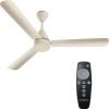 Crompton Energion Hyperjet | BLDC Technology | Remote Control with 2 Year Warranty Energy Saving 1200 mm Ceiling Fan(5 Star | Ivory | Pack of 1)