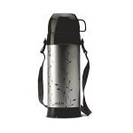 Milton Eiffel 1000 Vacuum Insulated Thermos Flask with Strap to Carry, 910 ml, Long Hours Hot & Cold Water Bottle for Office, Hiking, Trekking, Travel, Black
