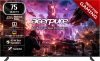 acerpure NITRO 189.2 cm (75 inch) QLED Ultra HD (4K) Smart Google TV with 120 Hz GTV 5.0 ,Android 14 ,Dolby Vision & Dolby Atmos,40W Sound,Tuner,Wi-Fi Direct,ALLM ,VRR,MEMC,Karaoke,AI,Gaming ,Wall Mount(AP75UG75PNTO5)
