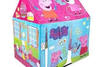 itoys Peppa Pig Theme Play Tent House For Kids Toys For 2 3 5 6 To 8 Years Old Girls Boys|Water Repellent Big Size|Bis Approved,Multicolor