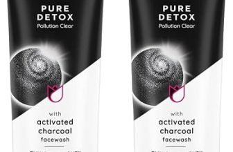 POND’S Pure Detox Face Wash 200 g, Daily Exfoliating & Brightening Cleanser, Deep Cleans Oily Skin – With Activated Charcoal for Fresh, Glowing Skin (Pack of 2)