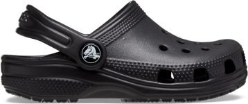 CROCS Boys & Girls Sling Back Clogs(Black , 7-8 Years)