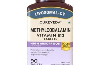 Cureveda Liposomal Vitamin B12 1500 mcg Tablets, 90 Count