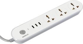 HAVELLS USB Star 5  Socket Extension Boards(White, Grey, 1.5 m)