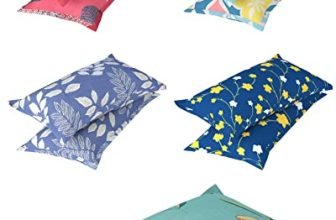 VAS COLLECTIONS 10 Pcs Cotton Floral Pillow Cover Set (5 Pairs) | 180 TC Supersoft Brushed Microfiber – Breathable & Wrinkle Free – 10 Pcs Set | Multicolor
