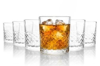 CELLO Unity Whiskey Rocks Glass Set of 6 Pcs, 215 ml Transparent | Leadfree Freezer & Dishwasher Safe, Toughened Glass Set for Bar, Liquor, Whiskey, Cocktail, Mocktail, Mojito & Cold Beverages