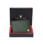 WildHorn Green Leather Wallet I Minimalist Mens Wallet, Green New Nappa