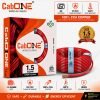 CabONE Lite 1.5 Sqmm CCA Copper Wire | 90m | Single Core | FR PVC Insulated | Domestic 1.5 sq/mm Red 300 ft. Wire(Red)