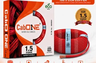 CabONE Lite 1.5 Sqmm CCA Copper Wire | 90m | Single Core | FR PVC Insulated | Domestic 1.5 sq/mm Red 300 ft. Wire(Red)
