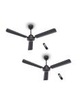 DIGISMART Storm | BLDC Motor | Remote Control | Energy Saving | Silent Operation with 5 Year Warranty BLDC Motor with Remote 1200 mm Ceiling Fan(5 Star | Dark Brown | Pack of 2)