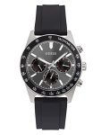 GUESS Altitude Analog Watch for man with Black Round Dial & Black Silicone Strap Band Water Resistant Men’s Wrist Watches – GW0332G1