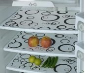 Cread Craft Fridge mat Set of 03 Multipurpose Anti-Slip Mat, Sheet for Fridge, Kitchens, Cupboard, Drawers, Shelf Liner -CC-015