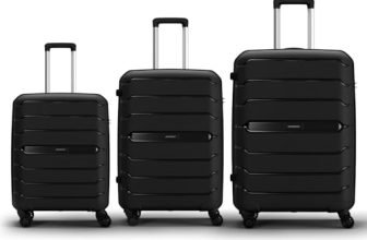 Aristocrat Liberty Set of 3 (Cabin+Medium+Large) Trolley Bags, Jet Black