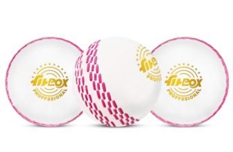 FitBox Sports Blend Professional Ball Pack of 3 Cricket Balls | 130gm Cricket Ball for Indoor & Outdoor – White/Black