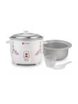 cello Iris Rice Cooker with Single Bowl | Trivet Plate | Electric Rice Cooker with Steaming Feature(1.5 L, White)