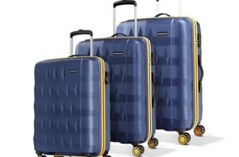 Aristocrat Comet Set of 3 (Cabin+Medium+Large) Hard Case Trolley Bags, Blue