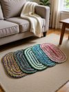 aaditex Cotton Door Mat(Multicolor, Pack of 5, Medium)
