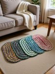 aaditex Cotton Door Mat(Multicolor, Pack of 5, Medium)