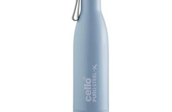 CELLO Puro Steel-X Neo 900 Insulated Water Bottle 720 ml, Blue | Food Grade Inner Steel, BPA Free, PU Insulated Keeps Beverages Hot & Cold for Long Hours | Ideal for Office, Travel, Trekking & Gym