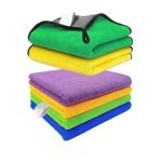 Warmfinity Microfibre Cloth Pack of 6 (4 Pcs 350 GSM & 2 Pcs 800 GSM) 40cm x 40cm Cloth Car Bike Cleaning, Polishing Towels Multipurpose Automotive Ultimate Cleaning Cloth