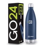 Go24 pexpo Stainless Steel Water Bottle Electro Denim Blue 980ml