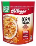 Kellogg’s Corn Flakes Real Almond Honey 1kg | High in Iron, Vitamin B1, B2, B3, B6 & C | Naturally Cholesterol Free | Corn Flakes, Breakfast Cereal