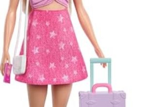Barbie Family & Friends ‘Malibu’ Limitless Adventure Blonde Fashion Doll, Luggage, and Travel-Themed Accessories